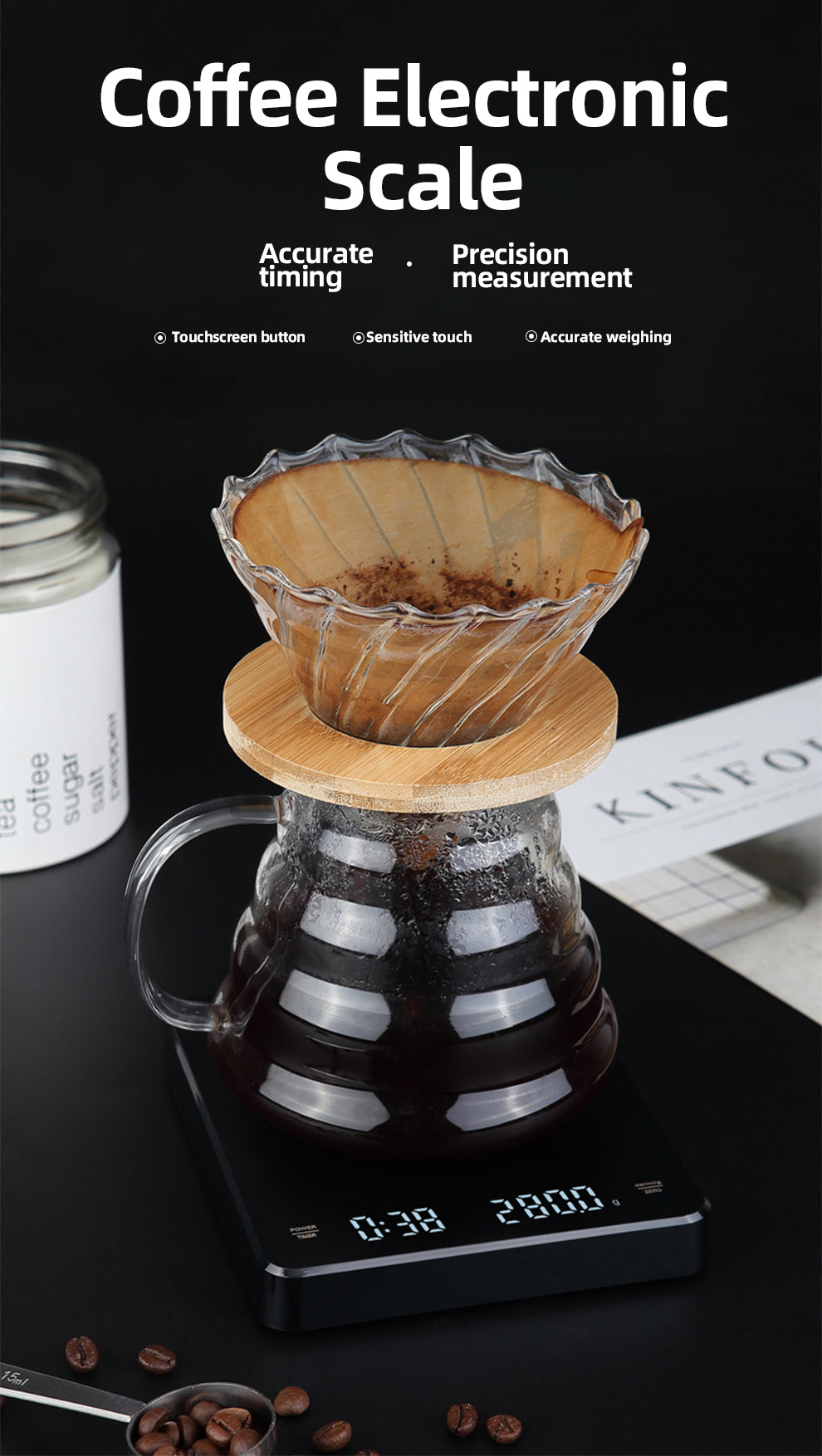 Porta-filtro HiBREW de 58 mm com alça para pó de café sem fundo para H10A