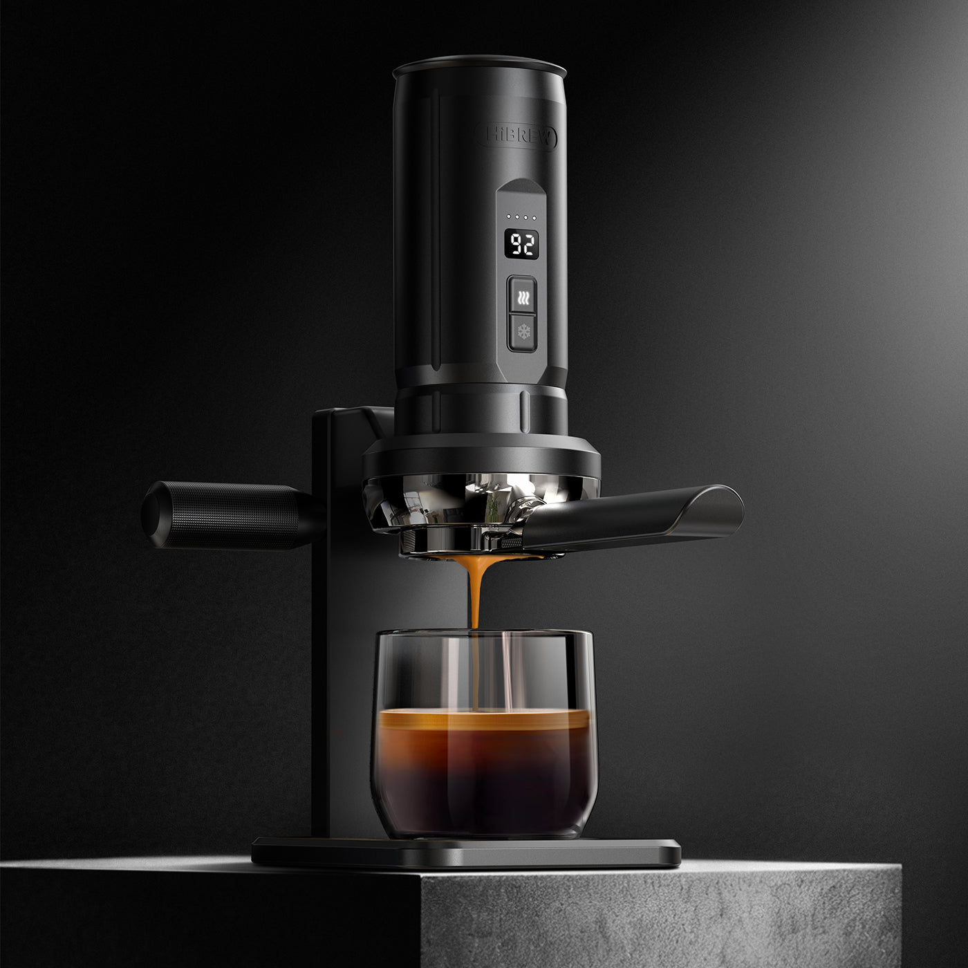 HiBREW Ultra 58 Max, 58mm Bottomless Portafilter and Metal Base Station for H4C Portable Espresso Machine, Professional Barista Ultra Accessories