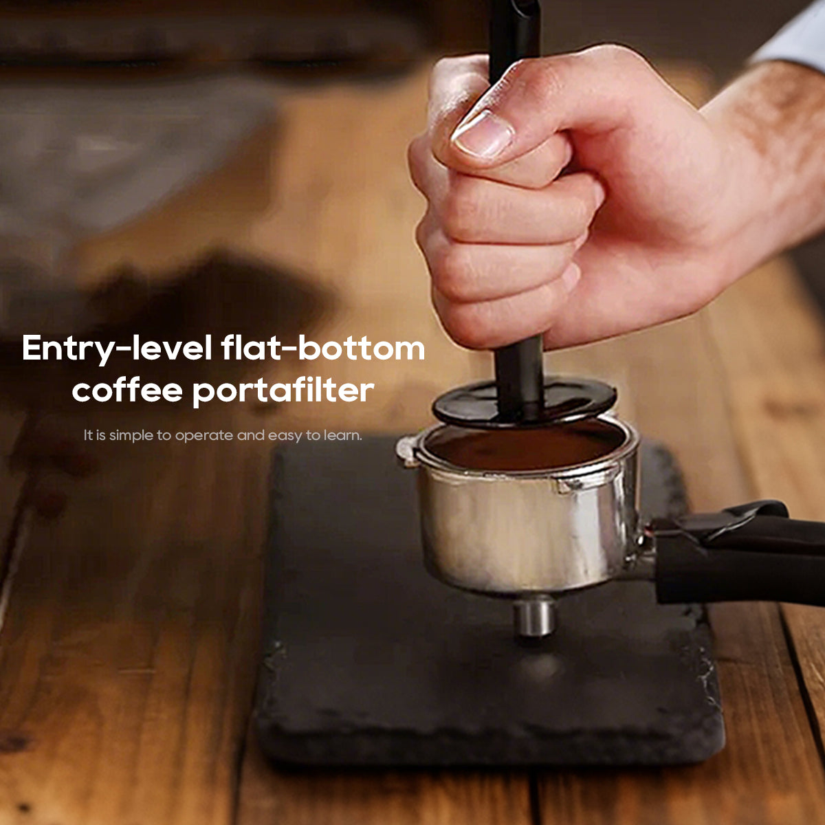 Beginner-Friendly Flat-Bottom Portafilter – Easy to Use and Learn