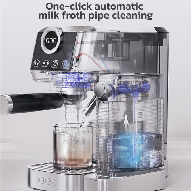 HiBREW Halbautomatische Kaffeemaschine aus Edelstahl H13A