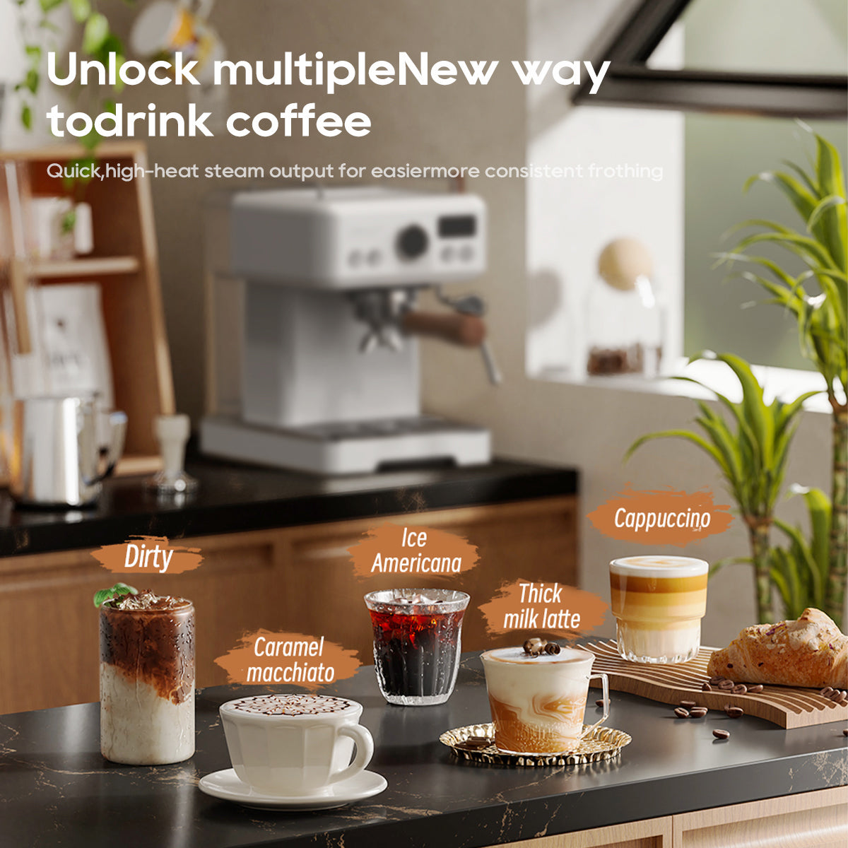 HiBREW Semi Automatic Espresso Coffee Machine H10Plus