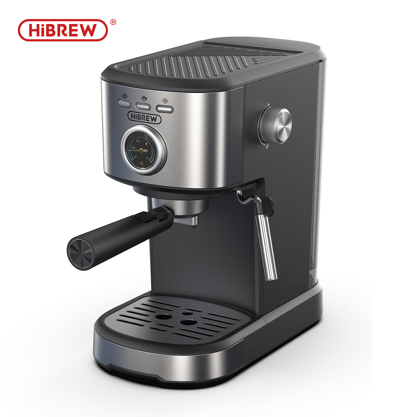 HiBREW H5A Coffee Machine – 15Bar Espresso Maker with One-Touch Extraction & Milk Frother