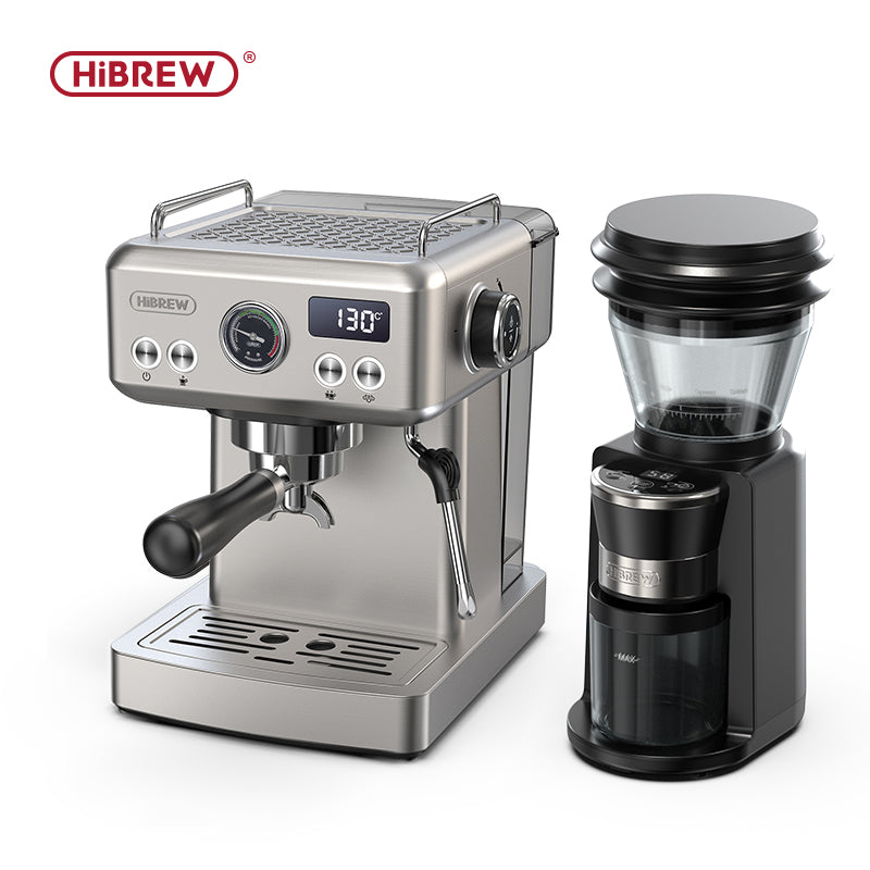 ماكينة صنع قهوة الإسبريسو نصف أوتوماتيكية من HiBREW مع إمكانية تعديل درجة الحرارة H10A