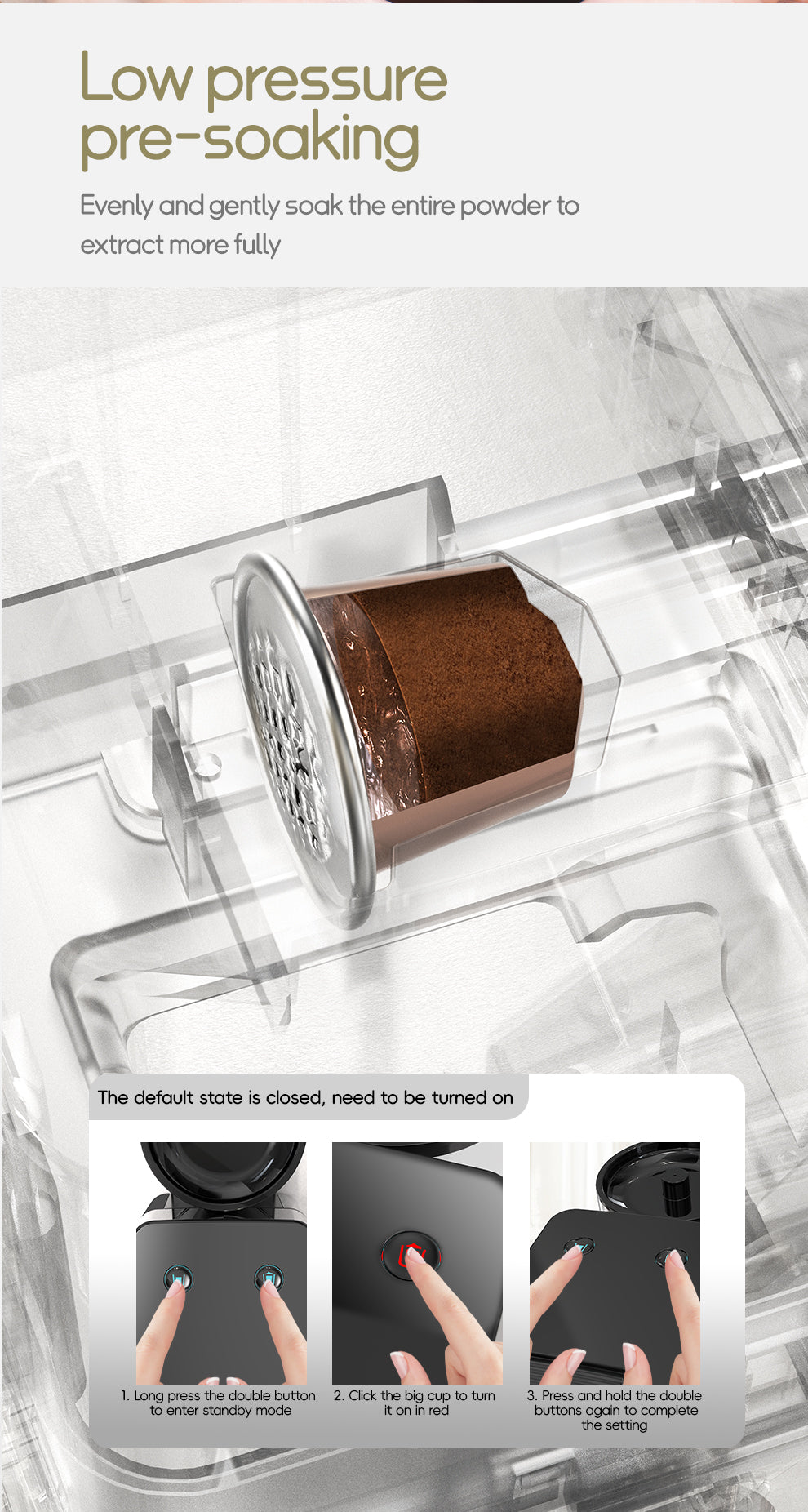 آلة صنع قهوة كبسولة HiBREW Nes H15