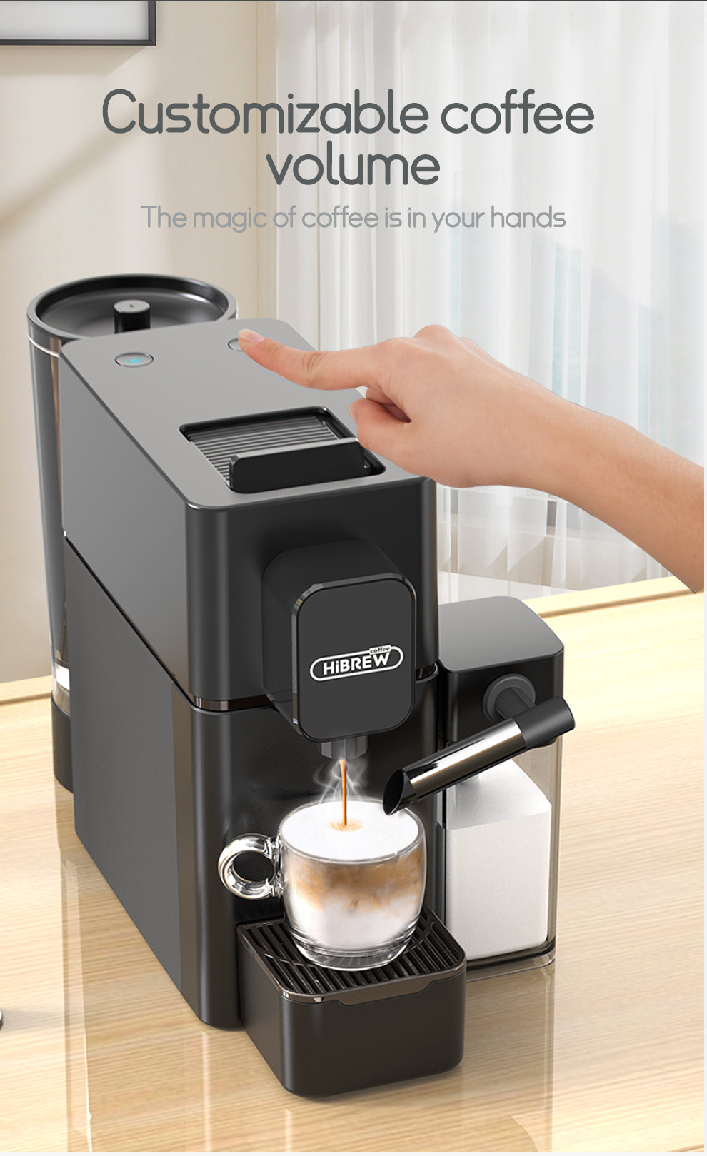 آلة صنع قهوة كبسولة HiBREW Nes H15
