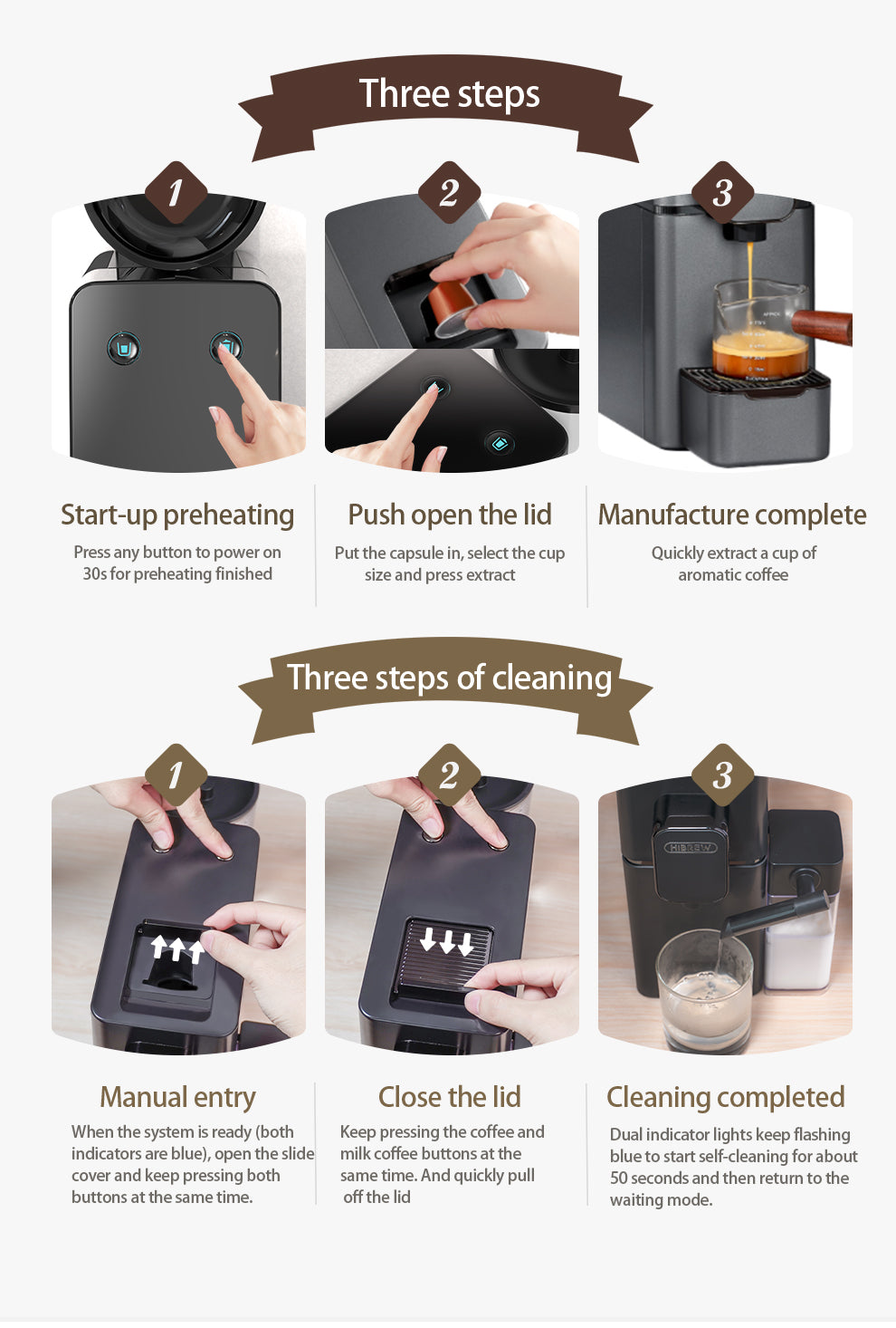 آلة صنع قهوة كبسولة HiBREW Nes H15