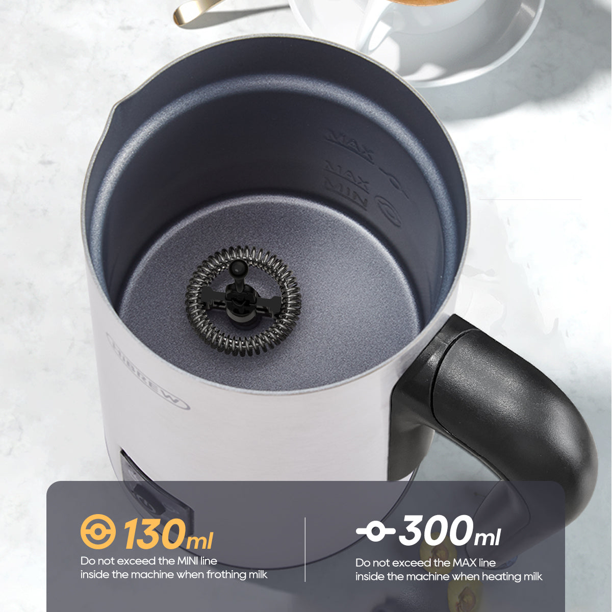 HiBREW 4 in 1 Milk Frother Fully automatic Milk Warmer  M3A