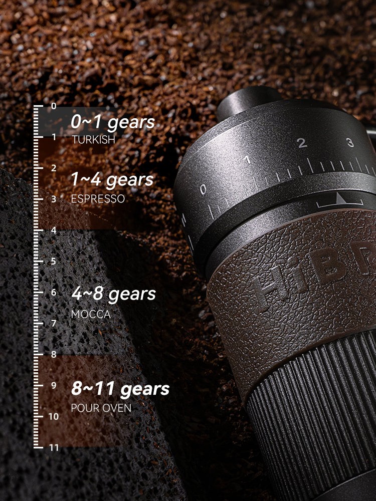 HiBREW Manual Coffee Grinder Portable High Quality Hand Grinder Mill Aluminium With Visual Bean Storage G4B