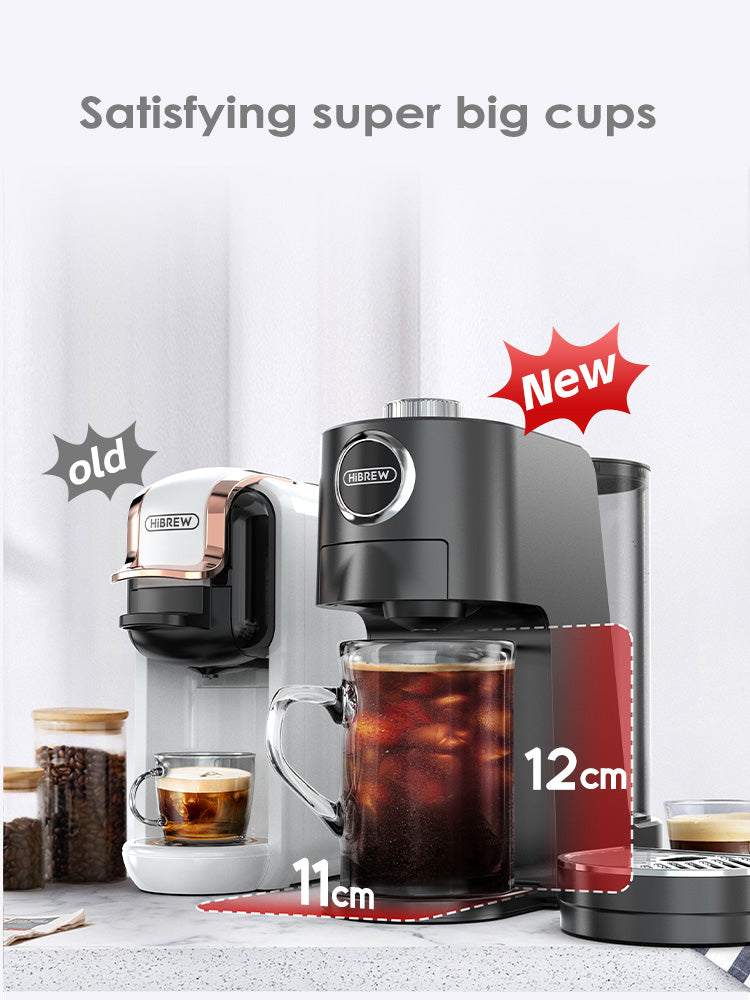 HiBREW H3C Coffee Machine – 3-in-1 Capsule Freedom with 7-Level Temperature Control