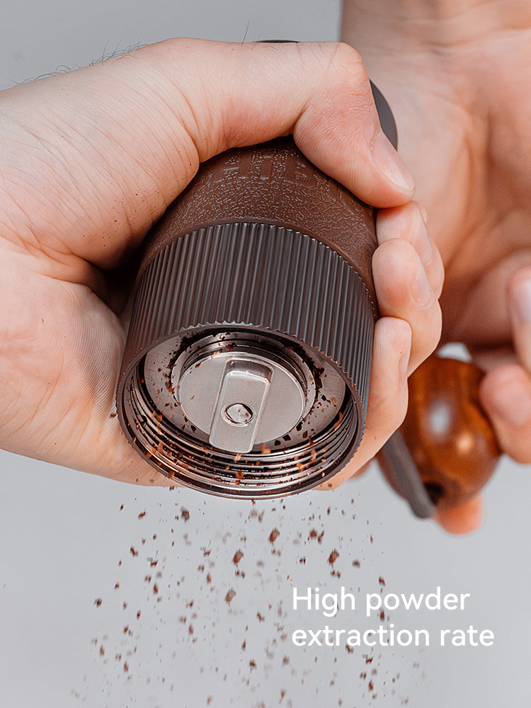 HiBREW Manual Coffee Grinder Portable High Quality Hand Grinder Mill Aluminium With Visual Bean Storage G4B