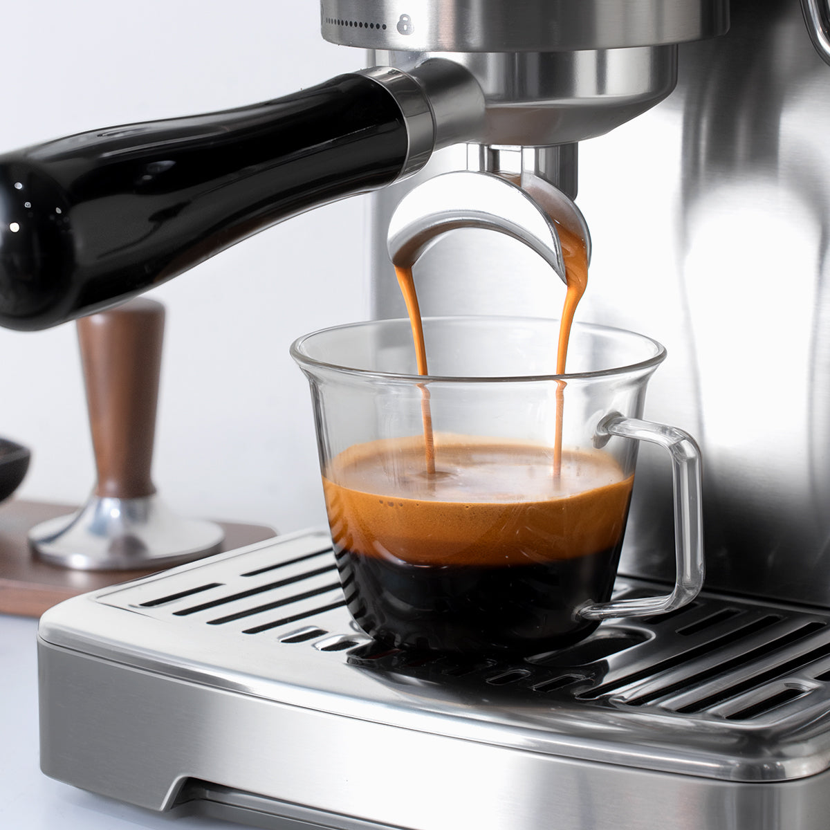 HiBREW H10 Semi-Automatic Espresso Machine | 15Bar Pump | 1.8L Tank | Adjustable Temperature Control
