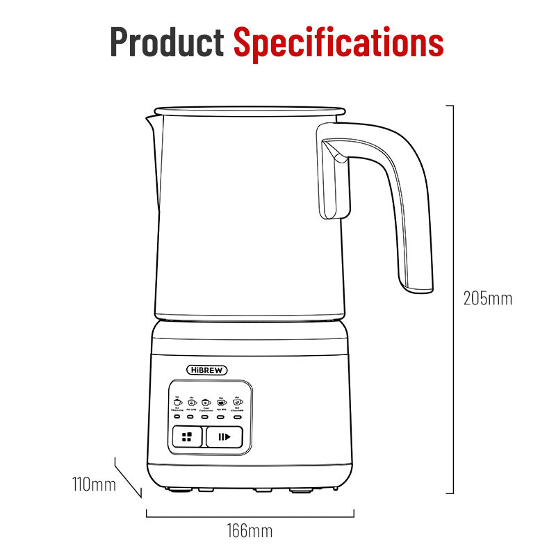 HiBREW M4A 5-in-1 Automatic Milk Frother & Warmer (600W)