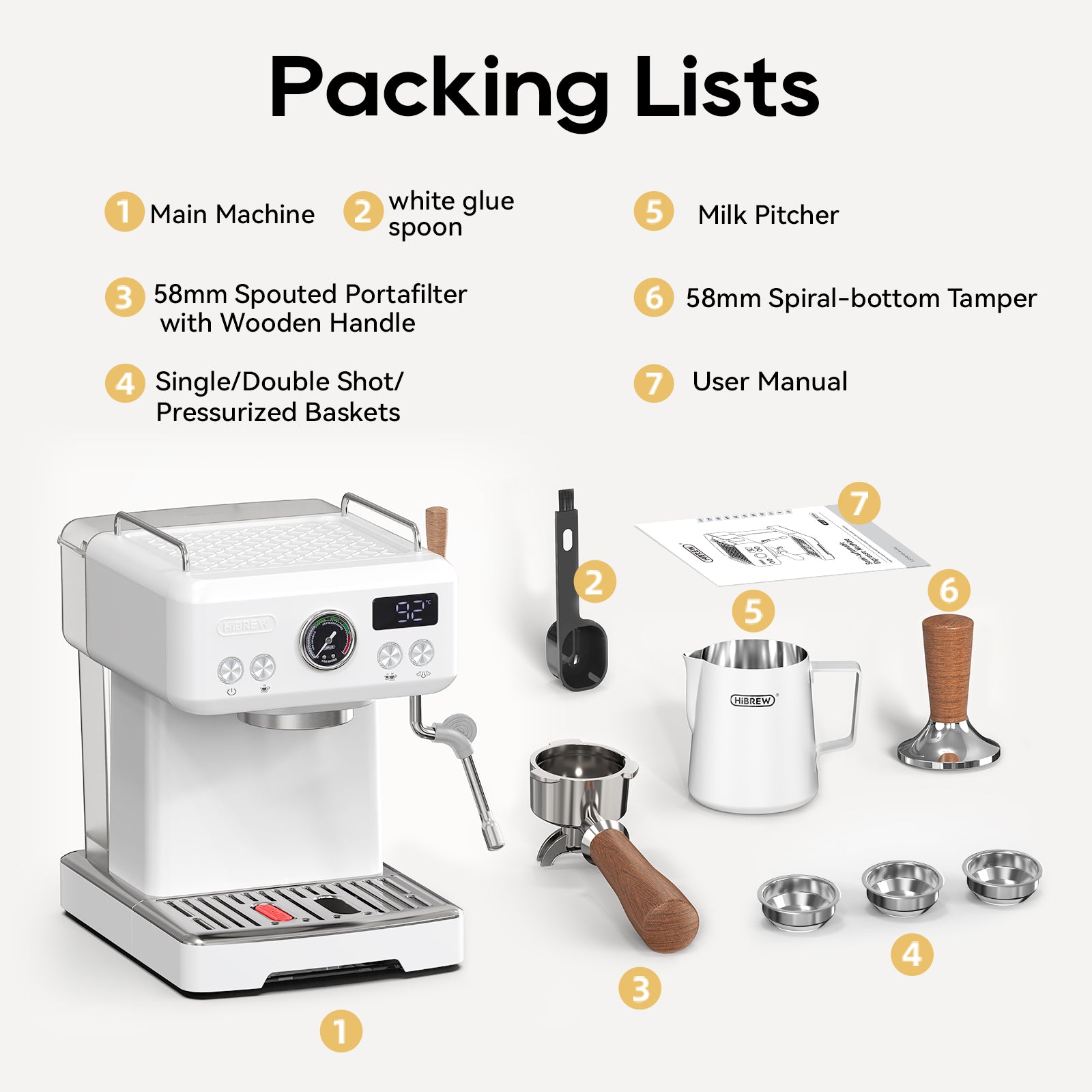 HiBREW Semi Automatic Espresso Coffee Machine H10Plus