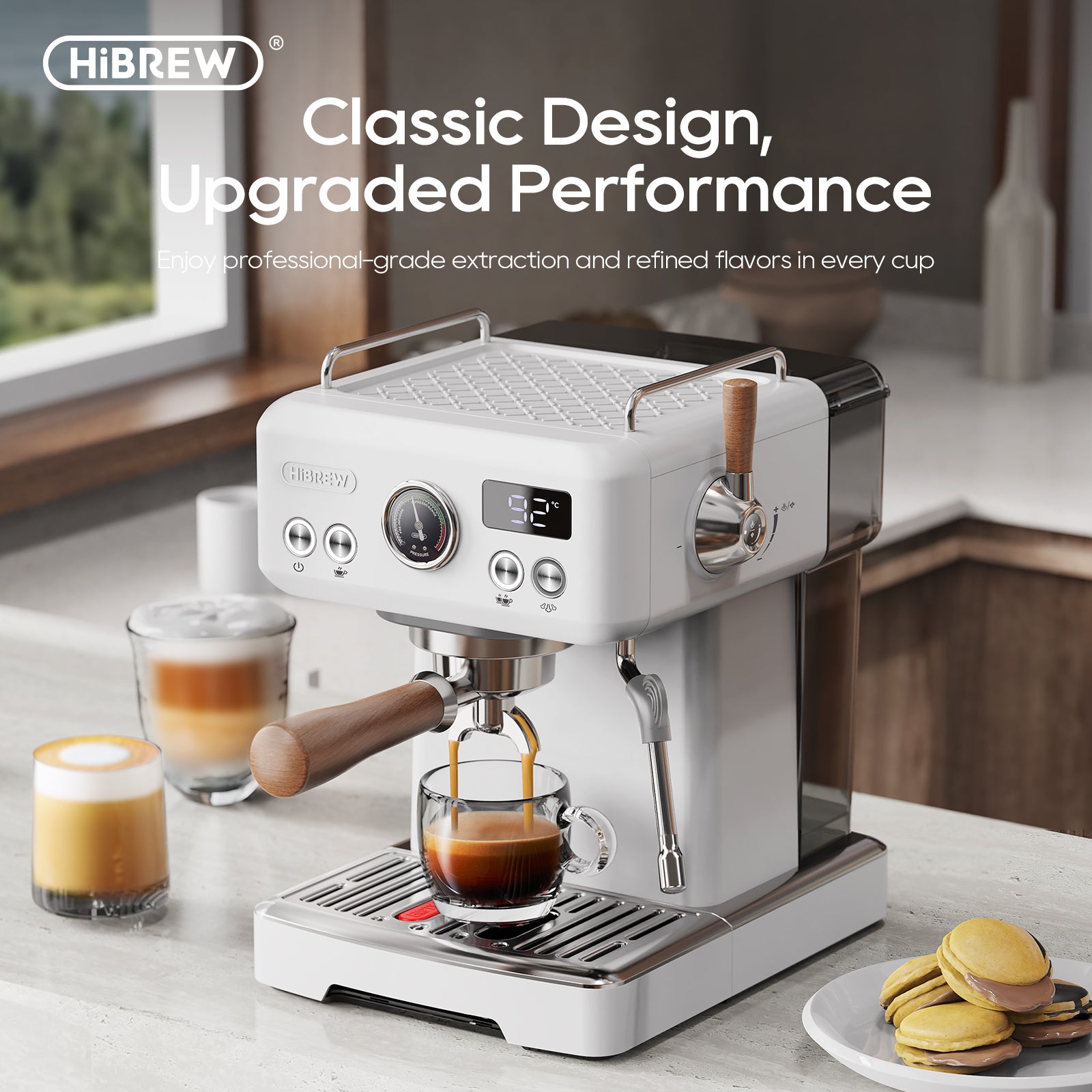 【新品同】 半自動　エスプレッソ　コーヒーマシン HiBREW H10Plus HiBREW Semi Automatic Espresso Coffee Machine H10Plus