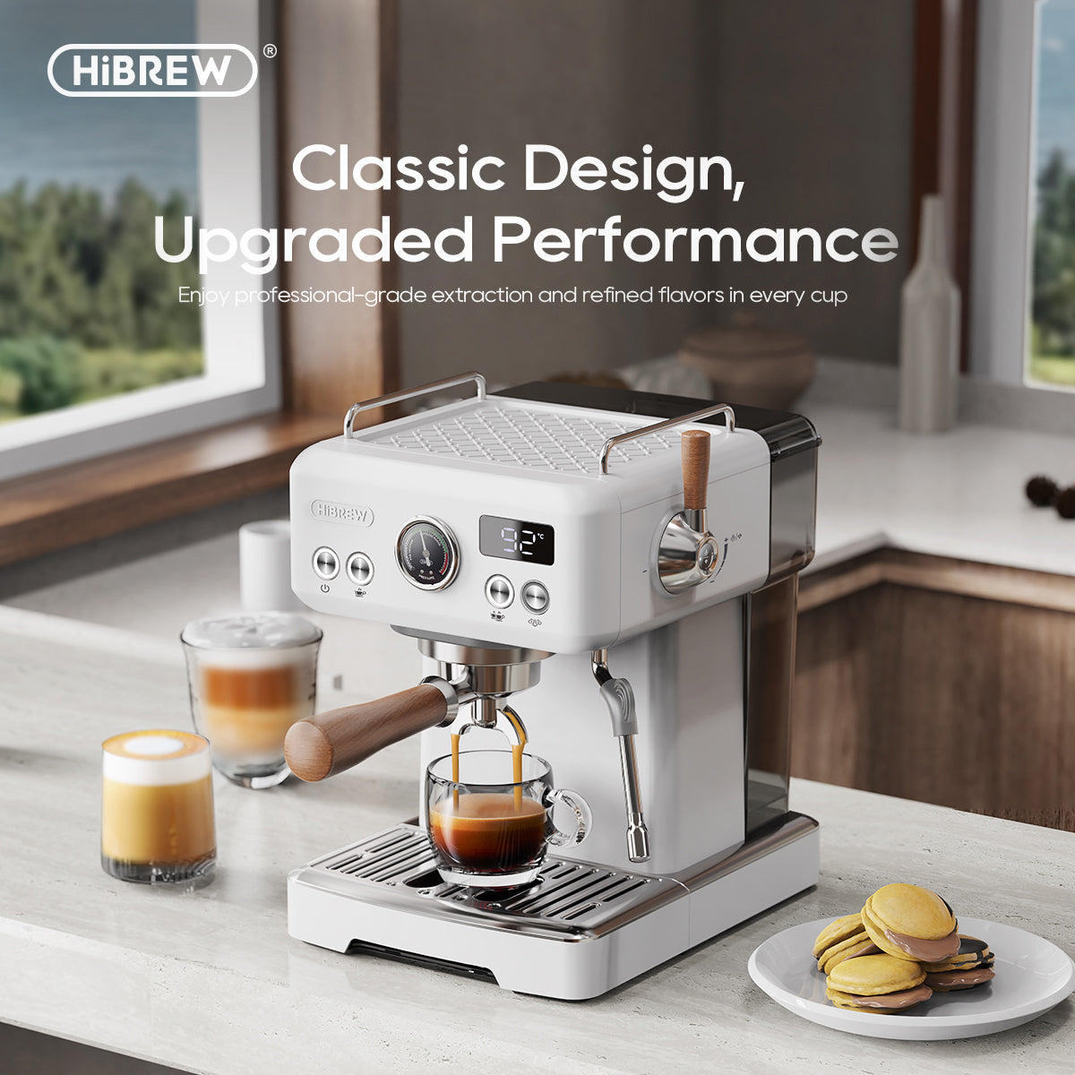 HiBREW Semi Automatic Espresso Coffee Machine H10Plus
