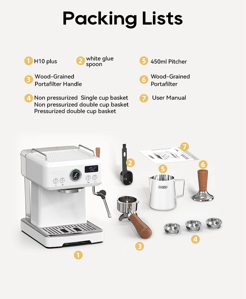HiBrew - H10 PLUS Semi Automatic Espresso Coffee Machine — Kaif