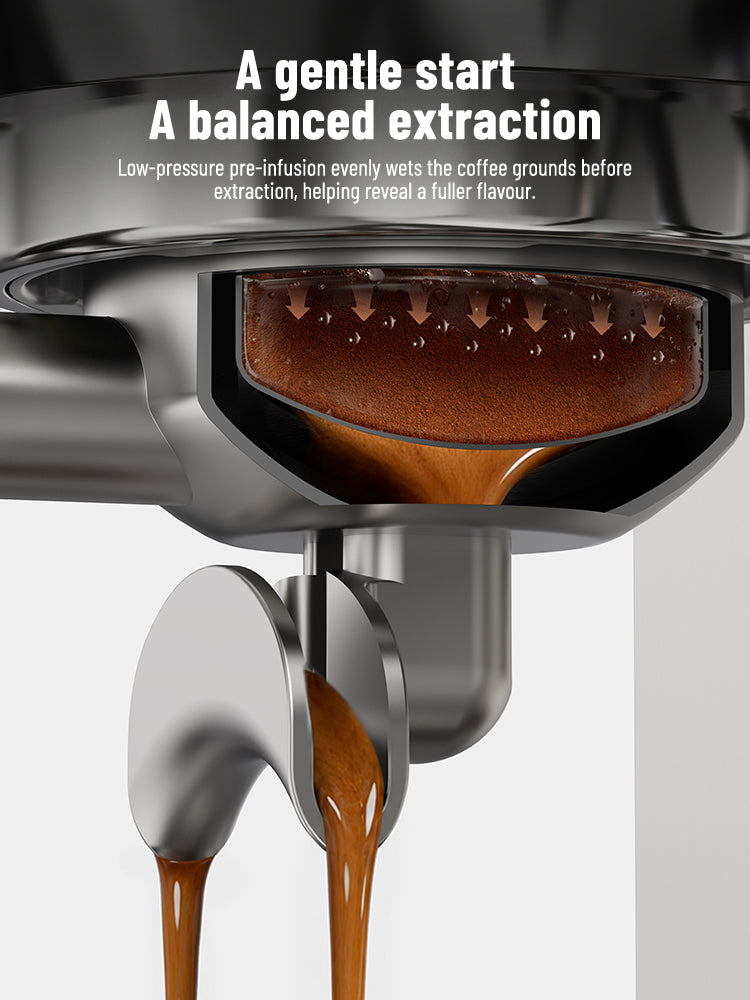 HiBREW H13Touch Espresso Machine Multi-stage adjustable PID temperature control