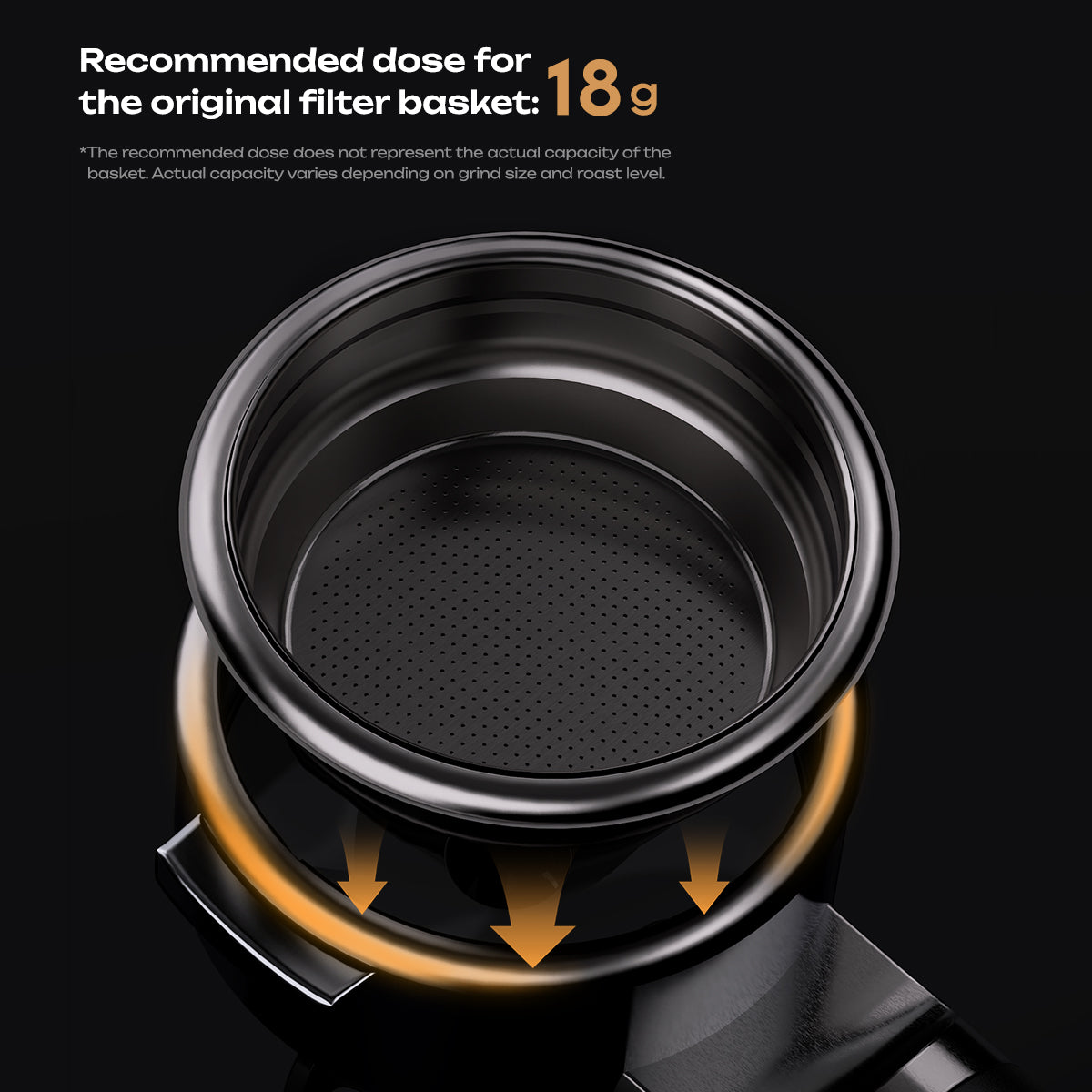 HiBREW Magician 2-in-1 Dual-Ear Portafilter for H21 Espresso Machine(5