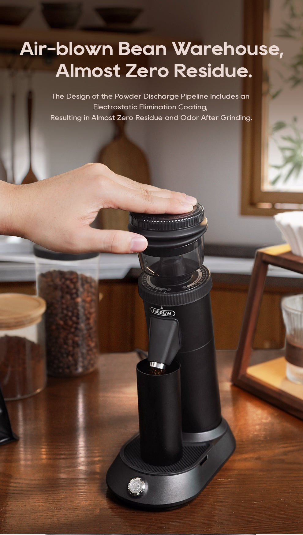 HiBREW Conical Burr Electric Coffee Grinder G5