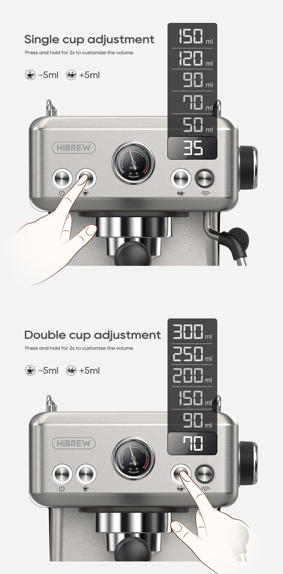 HiBREW Semi-automatic Coffee Machine H10A