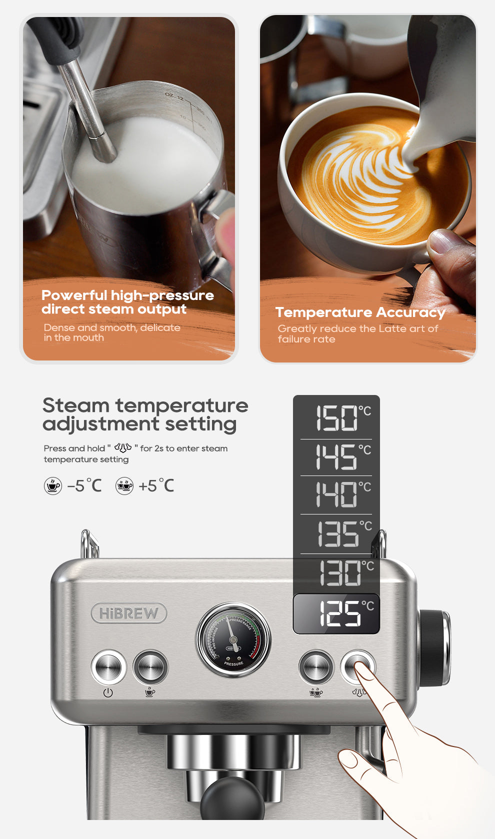 HiBREW Semi-automatic Coffee Machine H10A