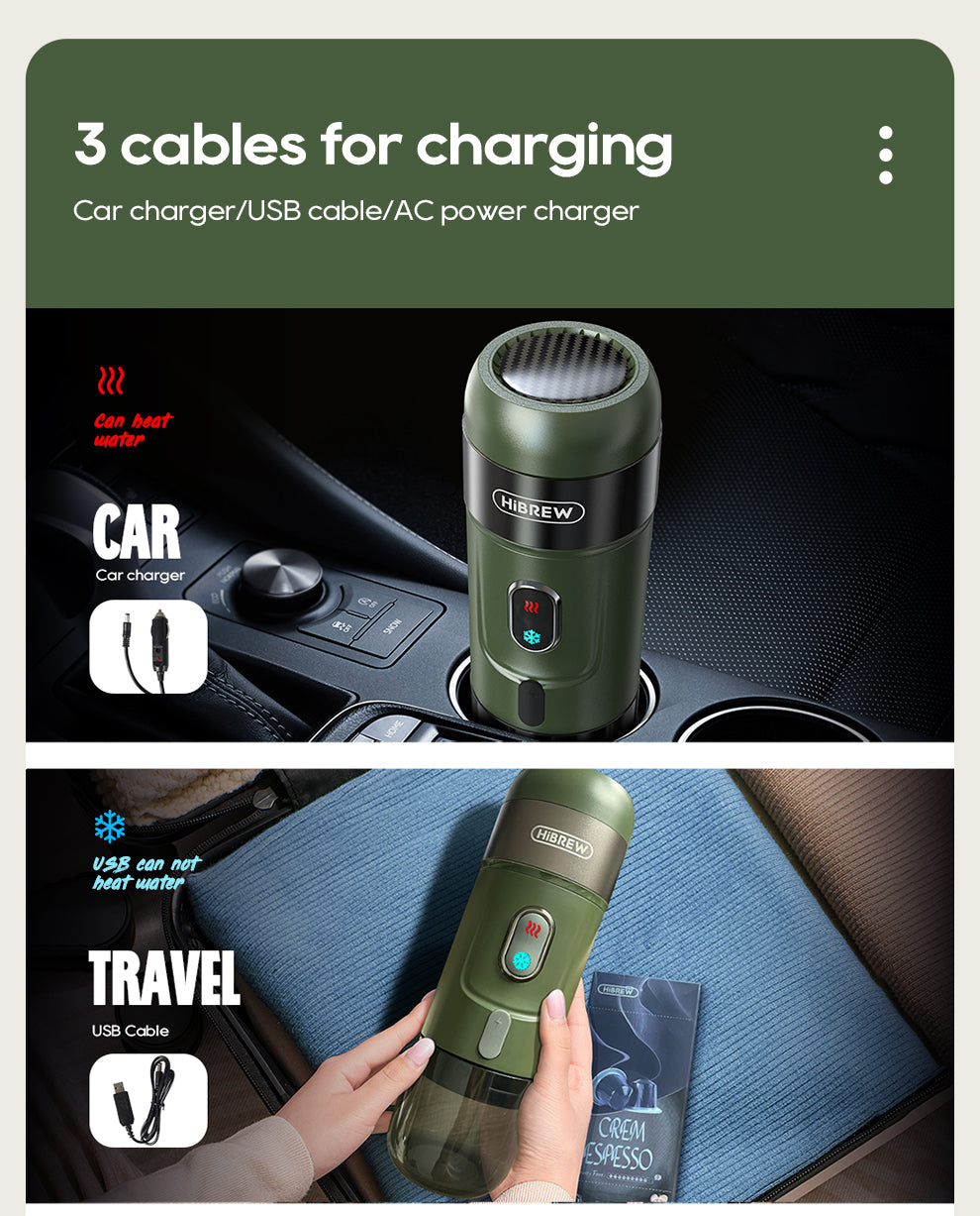 HiBREW Wireless Electric Portable  Coffee Machine H4B