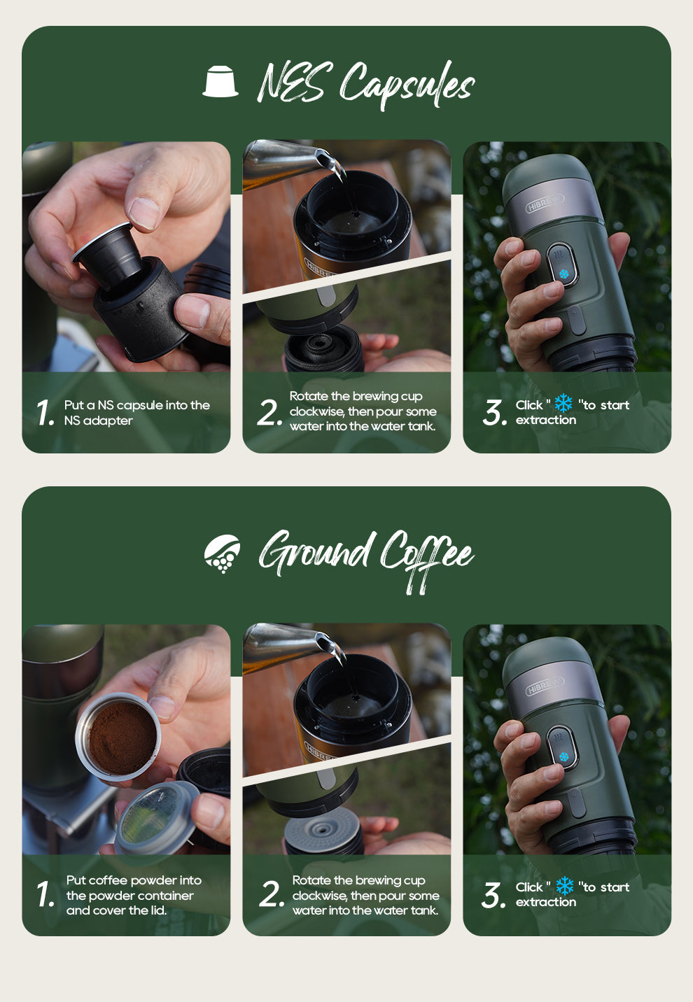 HiBREW Wireless Electric Portable  Coffee Machine H4B