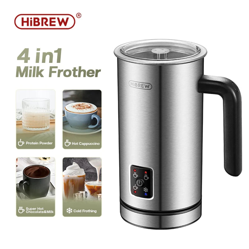 HiBREW 4 in 1 Capsule Coffee Maker Full Automatic With Hot & Cold Milk  Frother