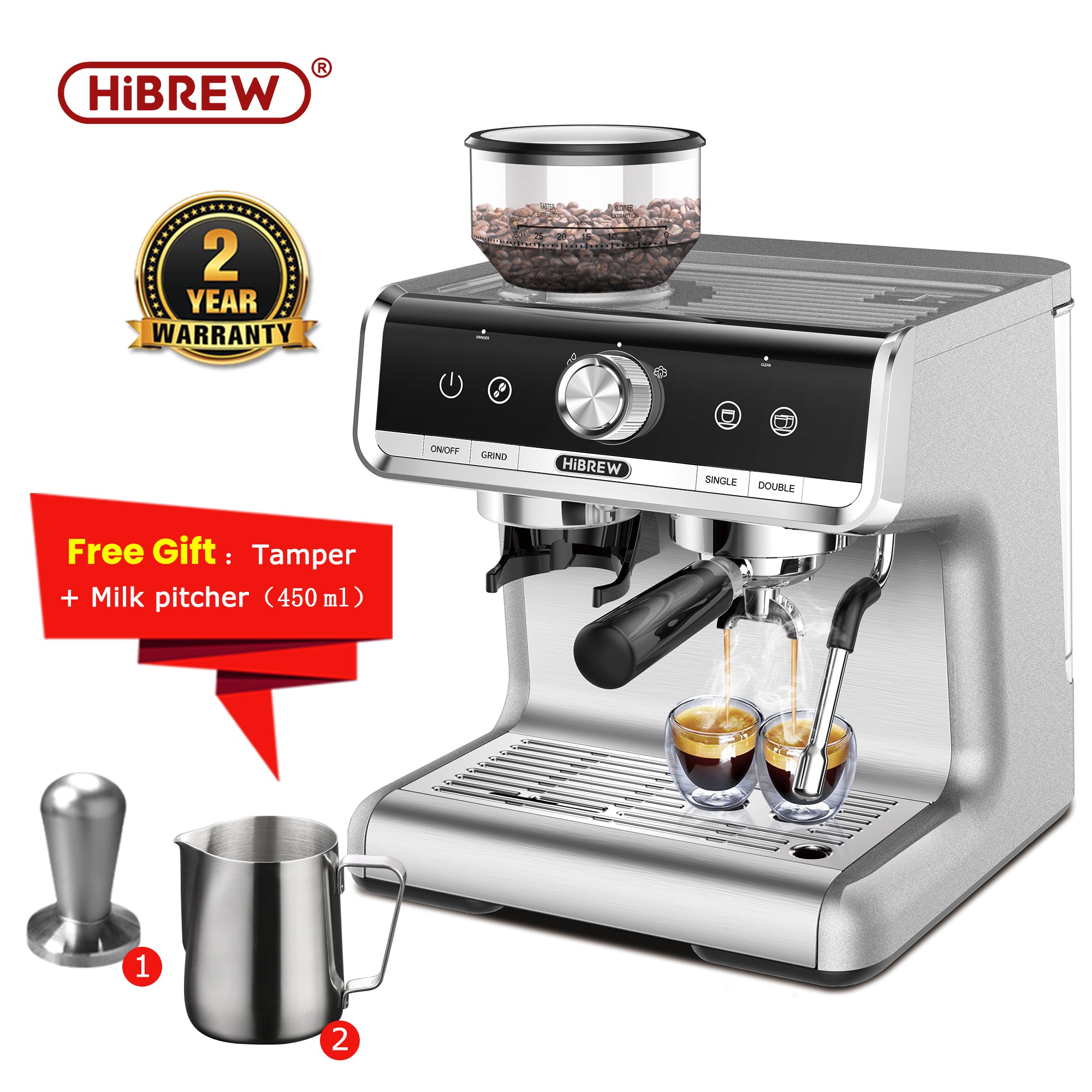 HiBREW Semi-automatic Coffee Machine H7